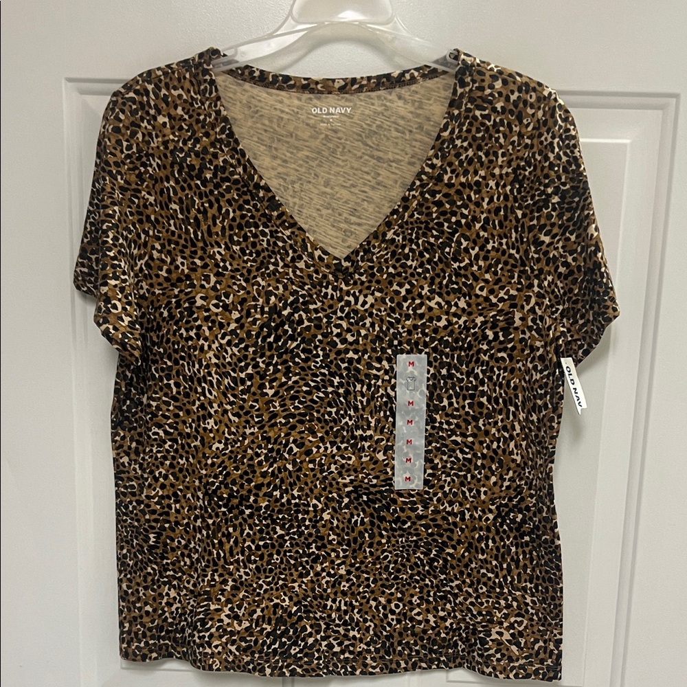 Old Navy Women's Animal Print Short Sleeve Top